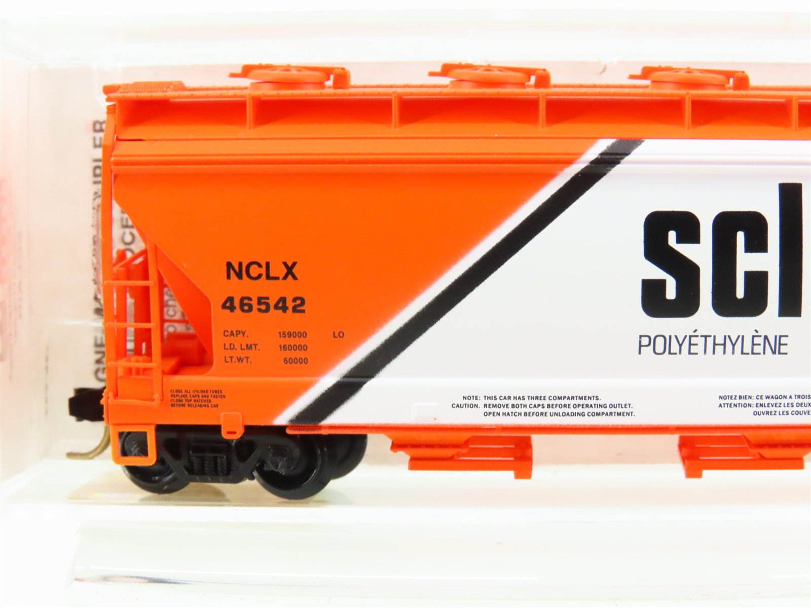 N Scale Micro-Trains MTL 93040 NCLX Sclair 3-Bay Center Flow Hopper #46542