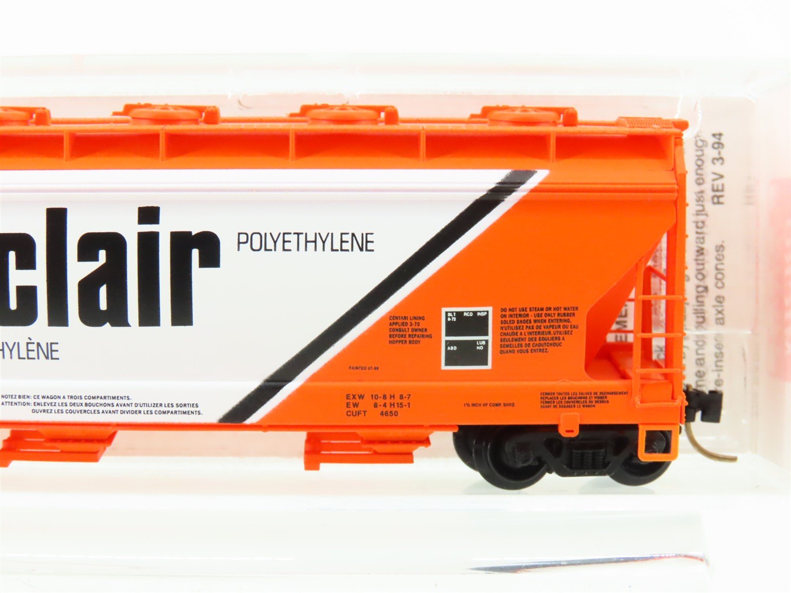 N Scale Micro-Trains MTL 93040 NCLX Sclair 3-Bay Center Flow Hopper #46542