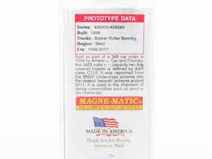 N Scale Micro-Trains MTL 09244430 BNSF Railway 2-Bay Hopper #409164 - Graffiti