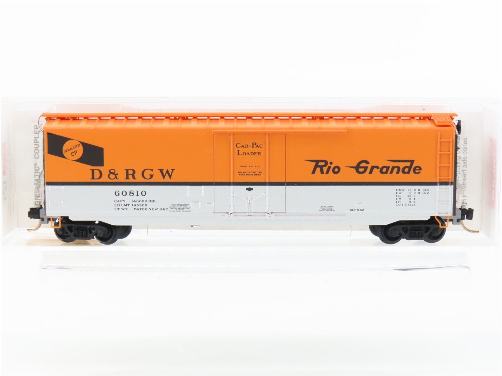 N Scale Micro-Trains MTL 32220 D&RGW Rio Grande 50' Plug Door Box Car #60810