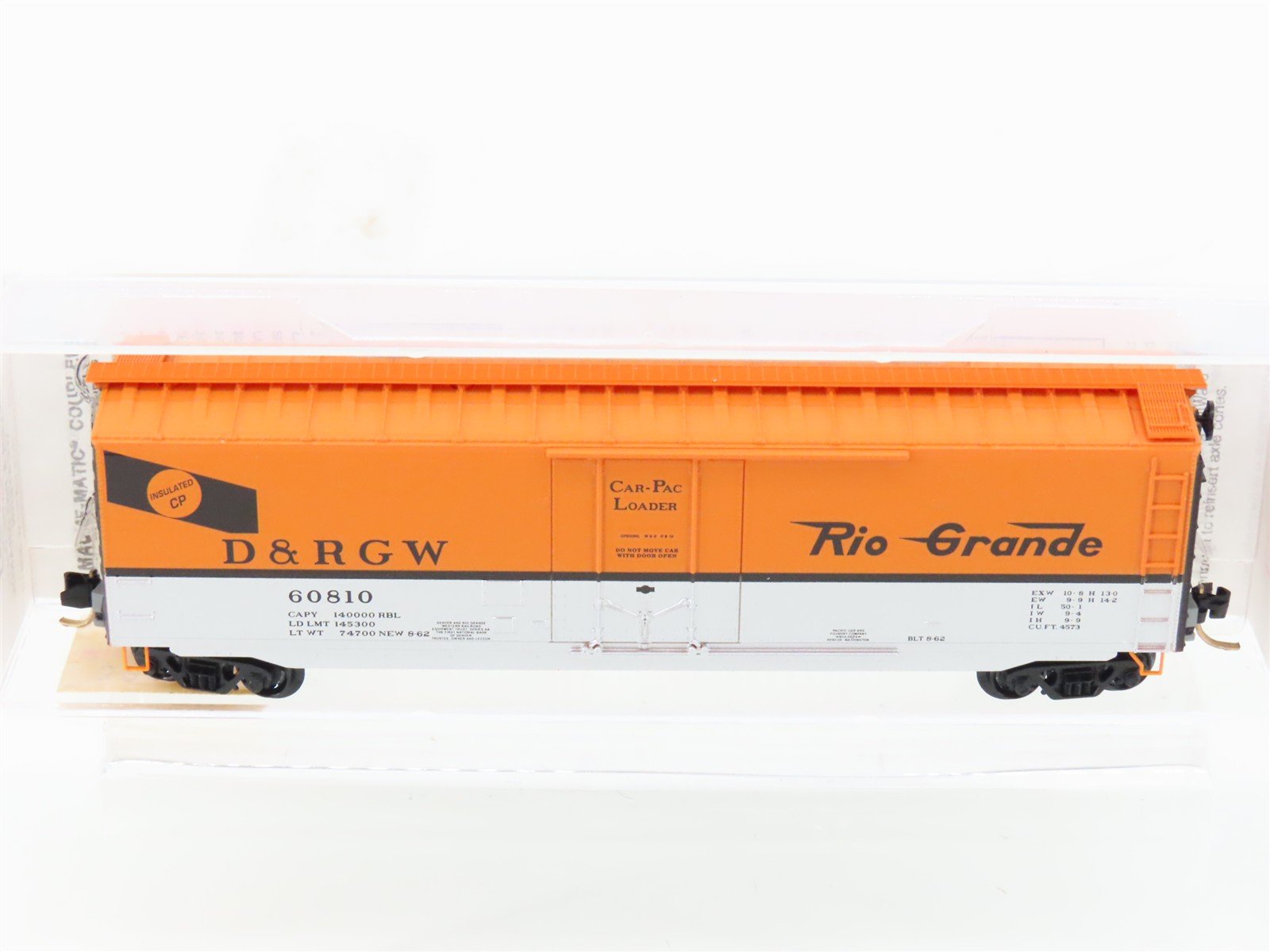 N Scale Micro-Trains MTL 32220 D&RGW Rio Grande 50' Plug Door Box Car #60810