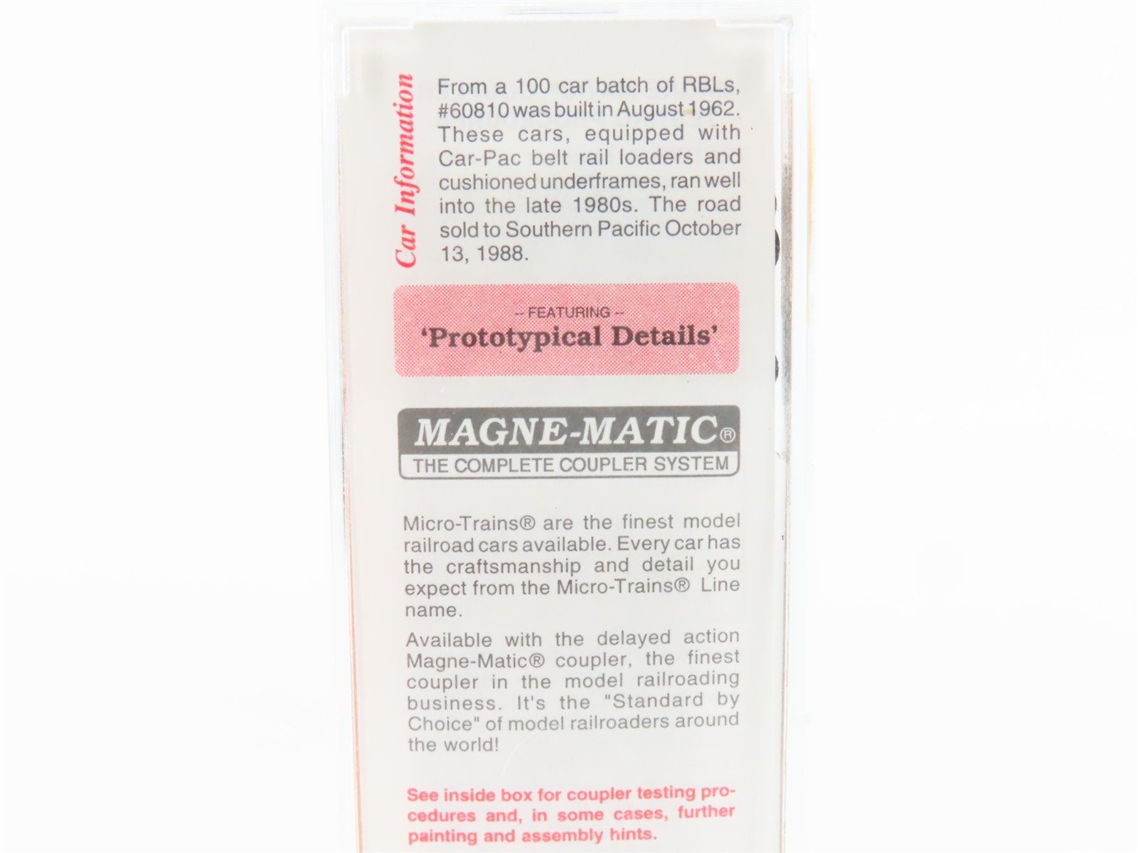 N Scale Micro-Trains MTL 32220 D&RGW Rio Grande 50' Plug Door Box Car #60810