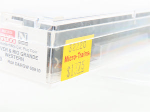 N Scale Micro-Trains MTL 32220 D&RGW Rio Grande 50' Plug Door Box Car #60810