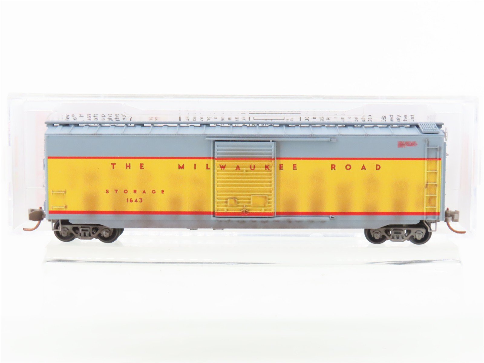 N Micro-Trains MTL 03144510 MILW Milwaukee Road 50' Box Car #1643 - Weathered