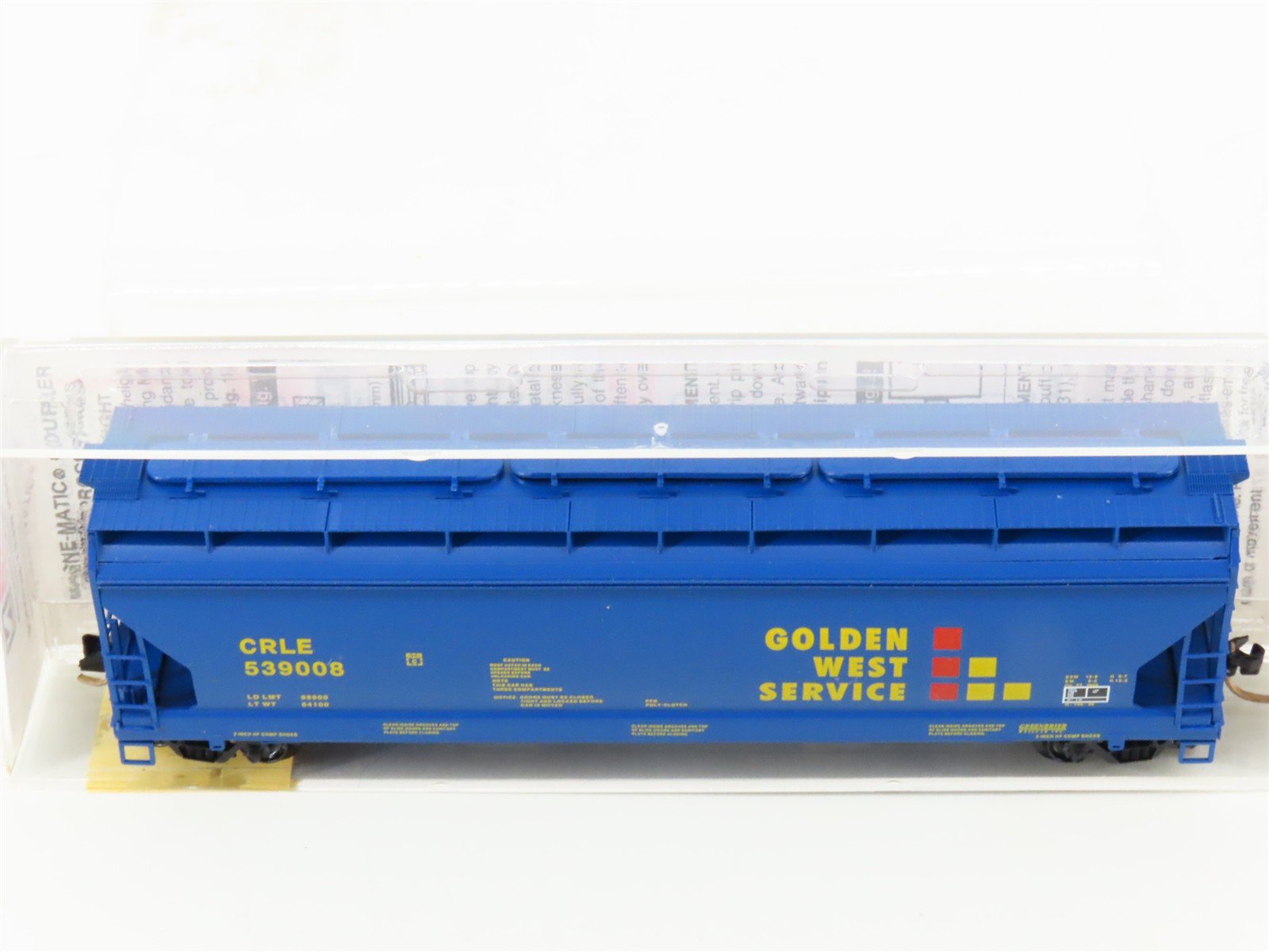 N Micro-Trains MTL 94050 CRLE Golden West Service 3-Bay Covered Hopper #539008
