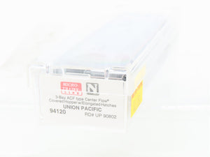 N Scale Micro-Trains MTL 94120 UP Union Pacific 3-Bay Covered Hopper #90802
