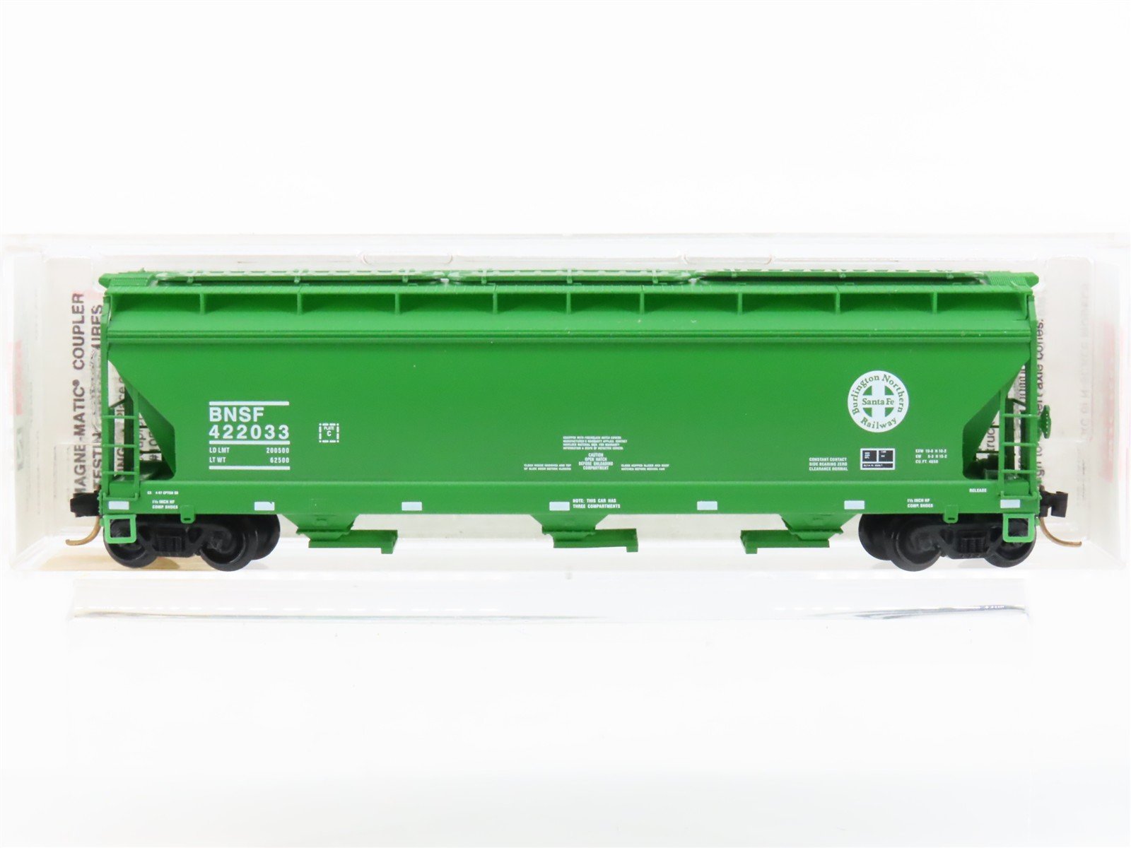N Scale Micro-Trains MTL 94110 BNSF Railway 3-Bay Covered Hopper #422033
