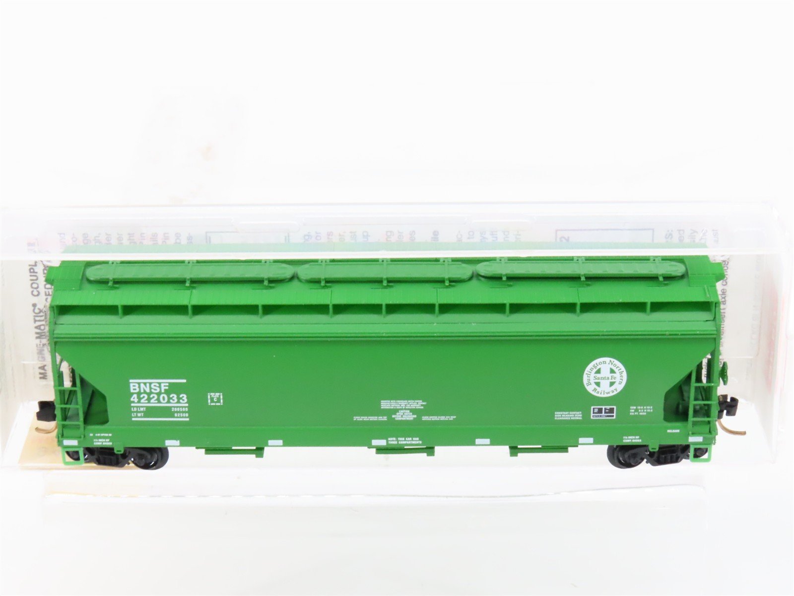 N Scale Micro-Trains MTL 94110 BNSF Railway 3-Bay Covered Hopper #422033