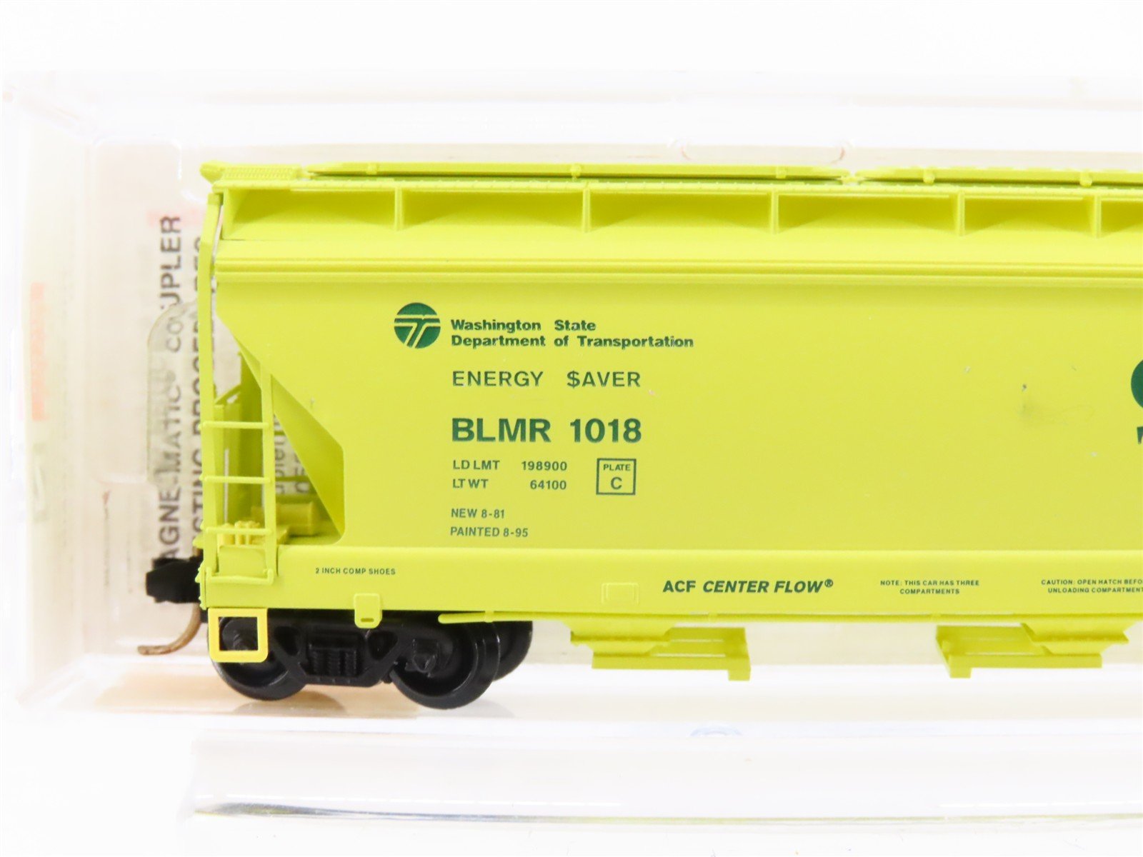 N Scale Micro-Trains MTL 94070 BLMR Grain Train 3-Bay Covered Hopper #1018