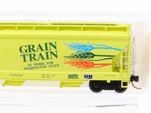 N Scale Micro-Trains MTL 94070 BLMR Grain Train 3-Bay Covered Hopper #1018