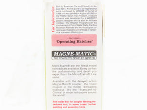 N Scale Micro-Trains MTL 94070 BLMR Grain Train 3-Bay Covered Hopper #1018