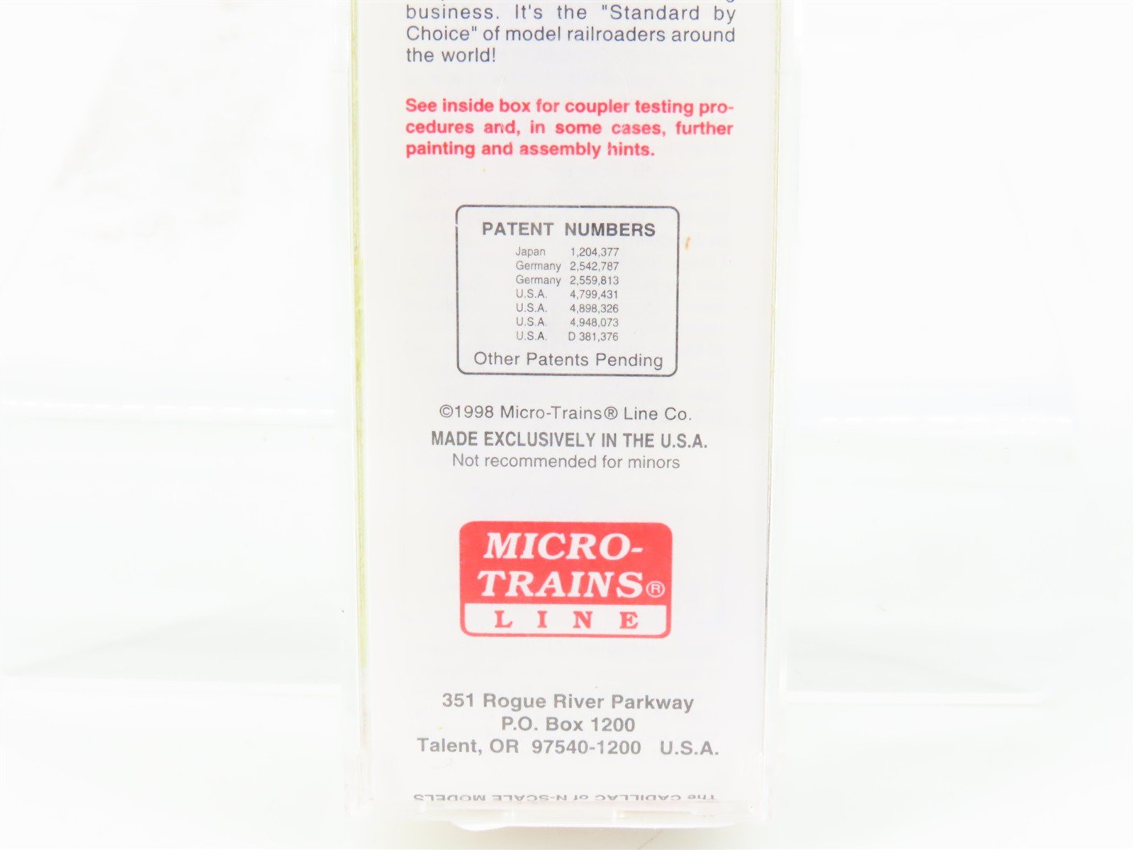 N Scale Micro-Trains MTL 94070 BLMR Grain Train 3-Bay Covered Hopper #1018