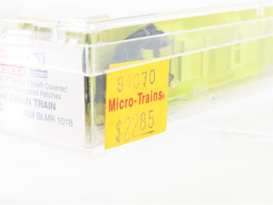 N Scale Micro-Trains MTL 94070 BLMR Grain Train 3-Bay Covered Hopper #1018