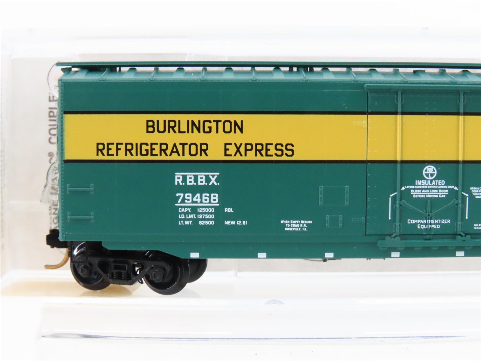 N Scale Micro-Trains MTL 32370 RBBX Burlington Route 50' Plug Door Boxcar #79468