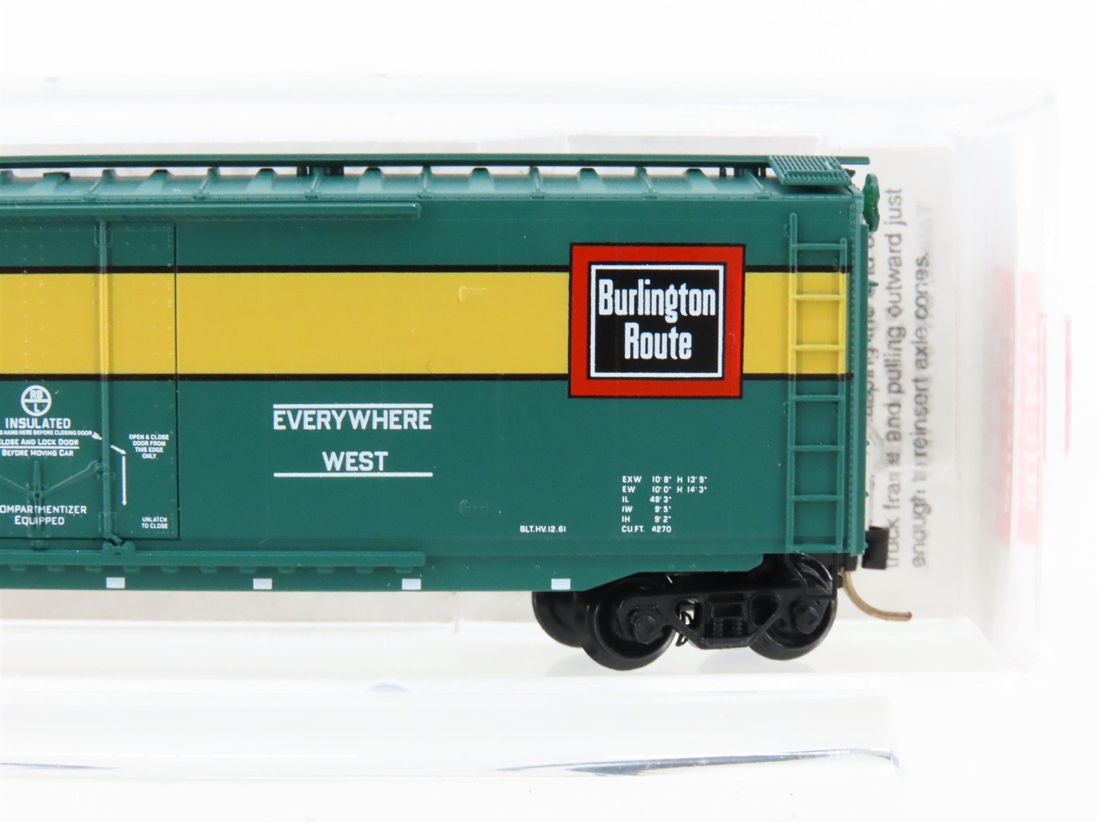 N Scale Micro-Trains MTL 32370 RBBX Burlington Route 50' Plug Door Boxcar #79468