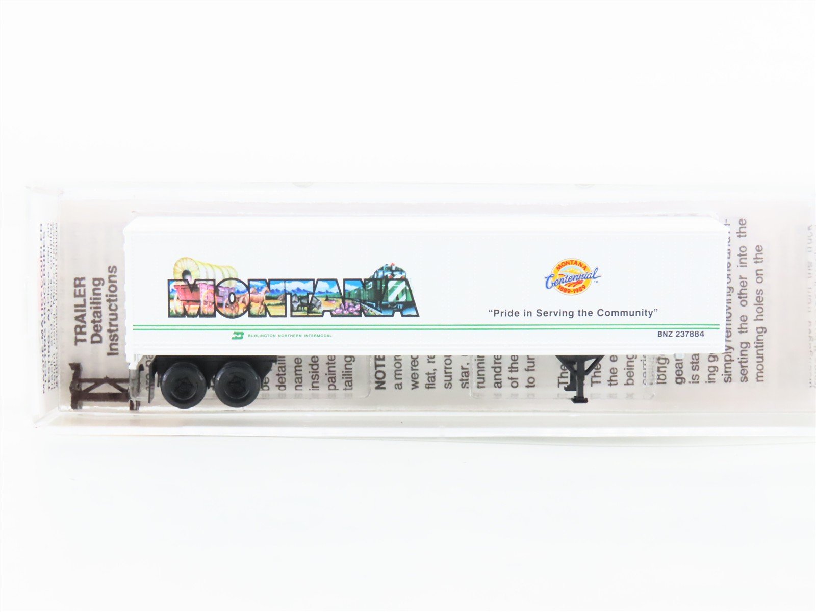N Scale Micro-Trains MTL 67150 BNZ Burlington Northern 45' Trailer Montana