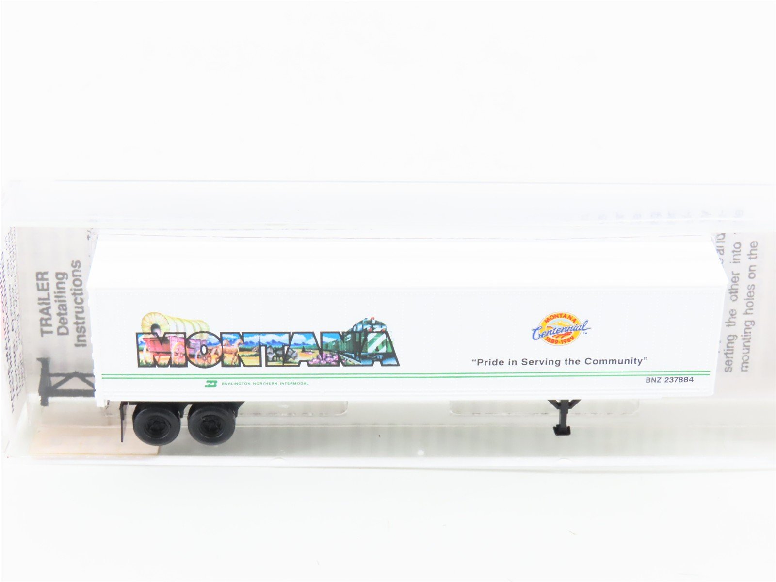N Scale Micro-Trains MTL 67150 BNZ Burlington Northern 45' Trailer Montana