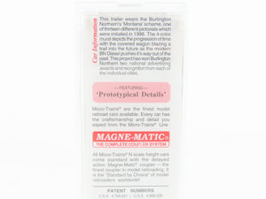 N Scale Micro-Trains MTL 67150 BNZ Burlington Northern 45' Trailer Montana