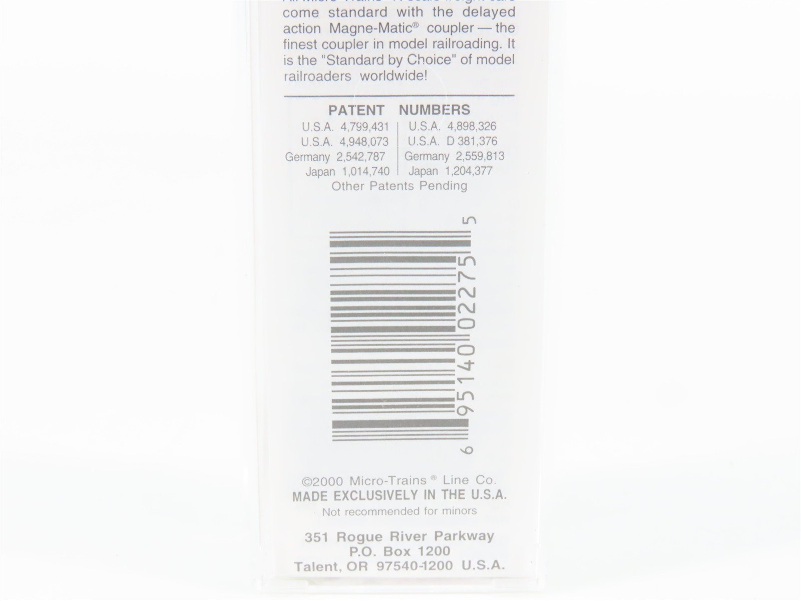 N Scale Micro-Trains MTL 67150 BNZ Burlington Northern 45' Trailer Montana