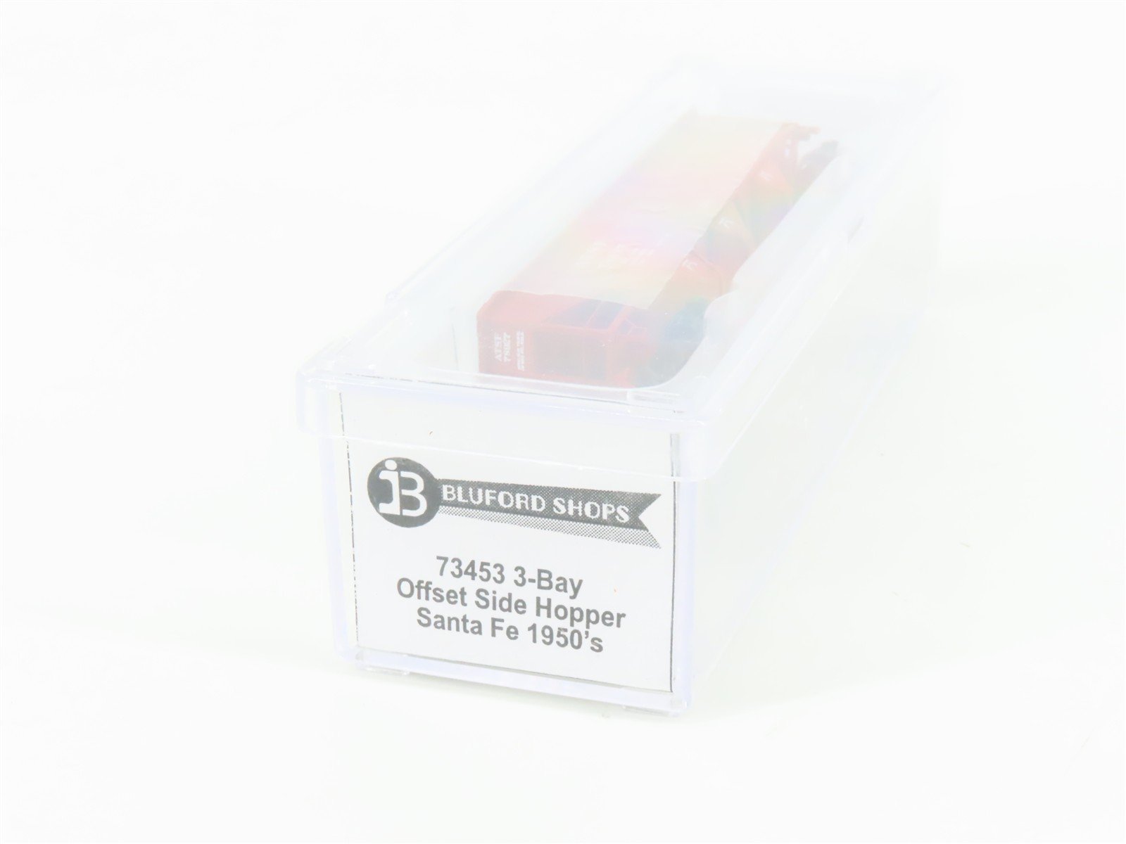 N Scale Bluford Shops 73453 ATSF Santa Fe 3-Bay Hopper #78927 w/ Load