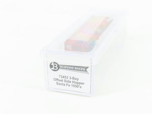 N Scale Bluford Shops 73453 ATSF Santa Fe 3-Bay Hopper #78927 w/ Load