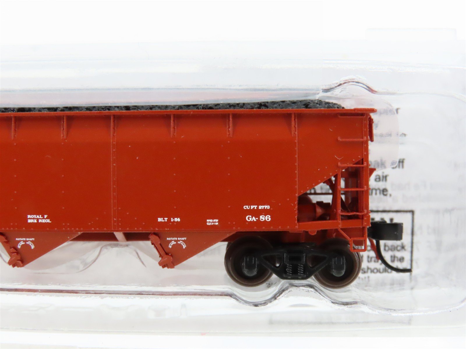 N Scale Bluford Shops BLU12-04 ATSF Santa Fe 3-Bay Hopper #78803 w/ Load