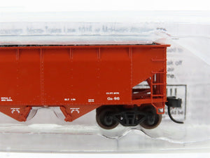 N Scale Bluford Shops BLU12-04 ATSF Santa Fe 3-Bay Hopper #78775 w/ Load