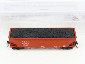 N Scale Bluford Shops BLU12-04 ATSF Santa Fe 3-Bay Hopper #78775 w/ Load