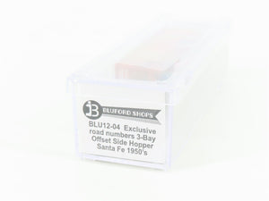 N Scale Bluford Shops BLU12-04 ATSF Santa Fe 3-Bay Hopper #78775 w/ Load