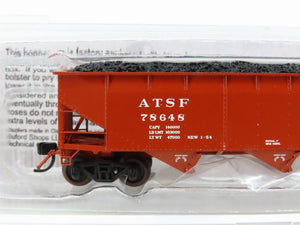 N Scale Bluford Shops BLU12-04 ARSF Santa Fe 3-Bay Hopper #78648 w/ Load