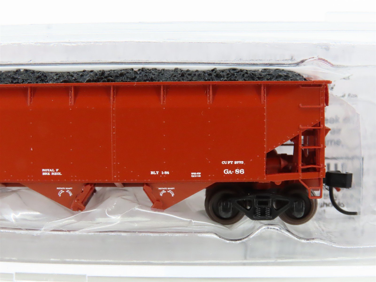 N Scale Bluford Shops BLU12-04 ARSF Santa Fe 3-Bay Hopper #78648 w/ Load