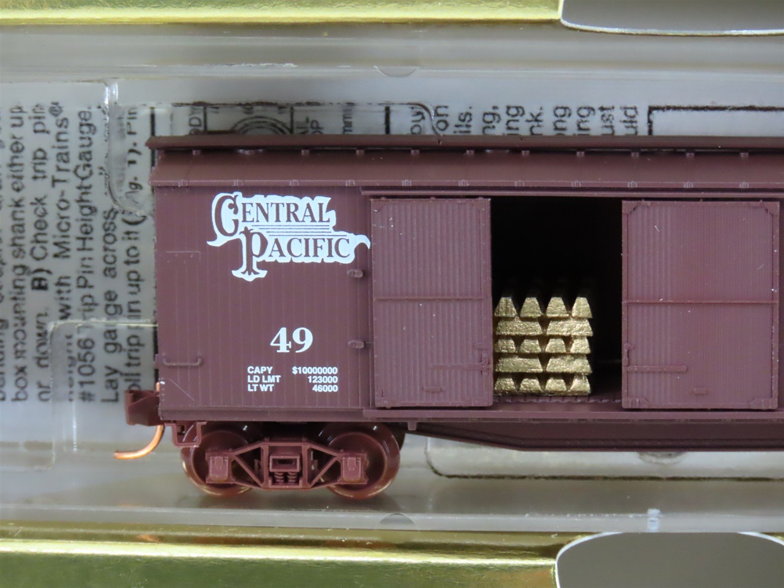 N Micro-Trains MTL NSC 05-70 CP Central Pacific California Gold Rush Box Car #49