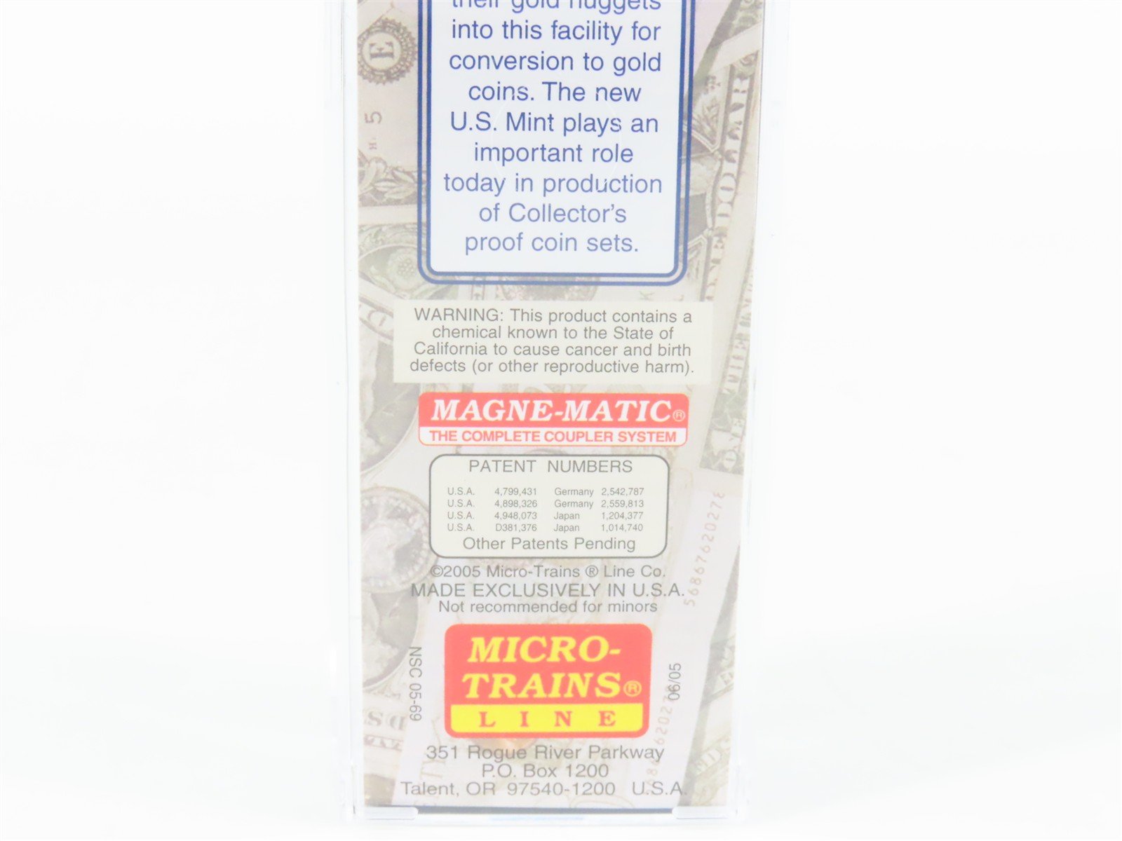 N Scale Micro-Trains MTL NSC 05-69 SFC San Francisco Mint Box Car #1875