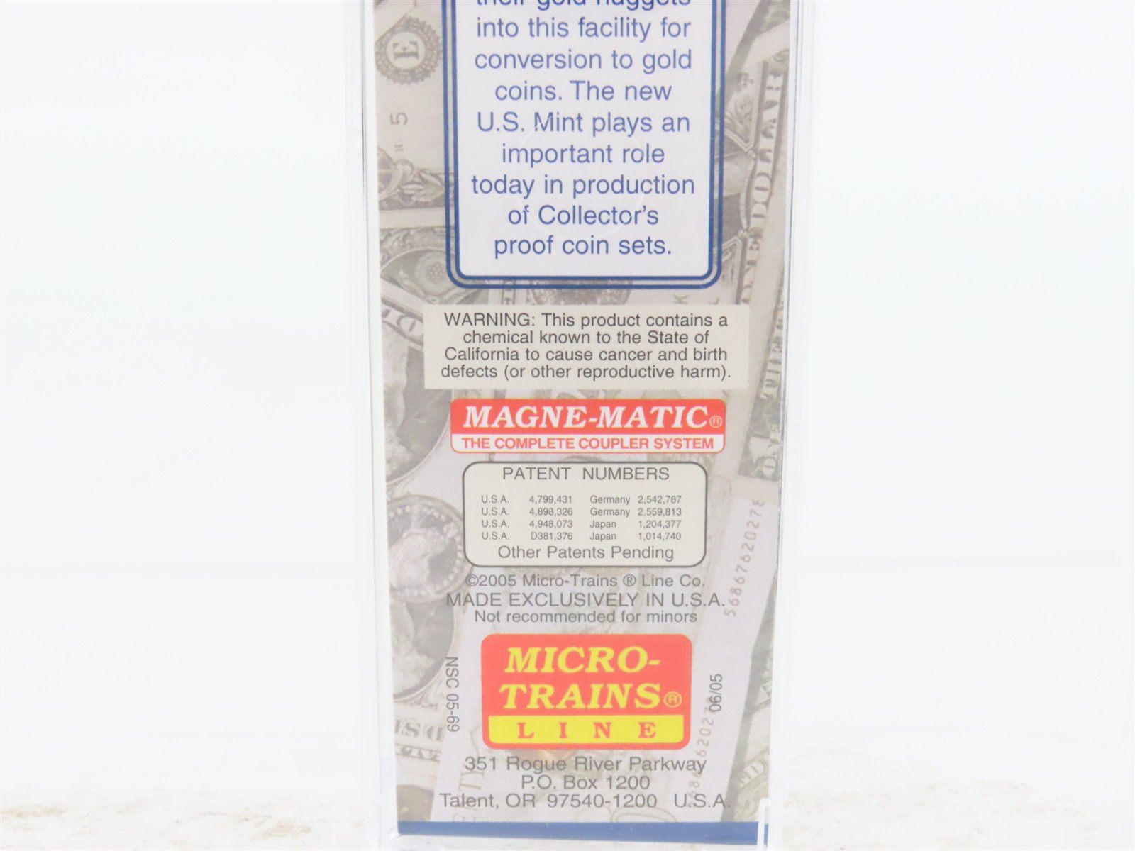 N Scale Micro-Trains MTL NSC 05-69 SFC San Francisco Mint Box Car #1875