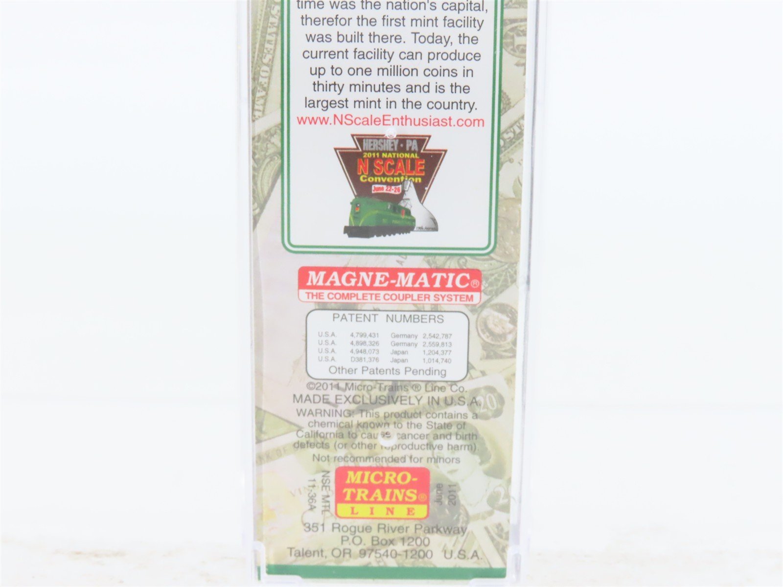 N Scale Micro-Trains NSE MTL 11-36A PM Philadelphia Mint Box Car #1792