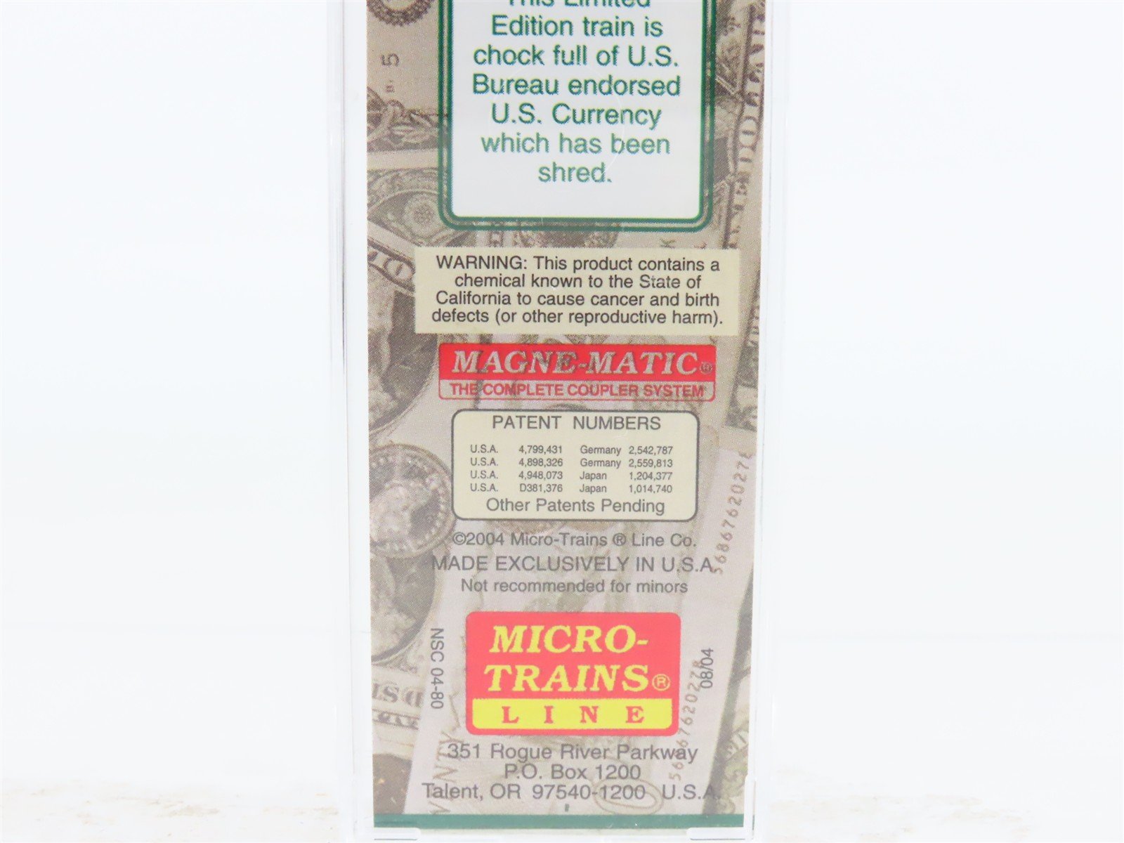 N Micro-Trains MTL NSC 04-80 2004 NSC Convention Surprise Car WDC Box Car #1776