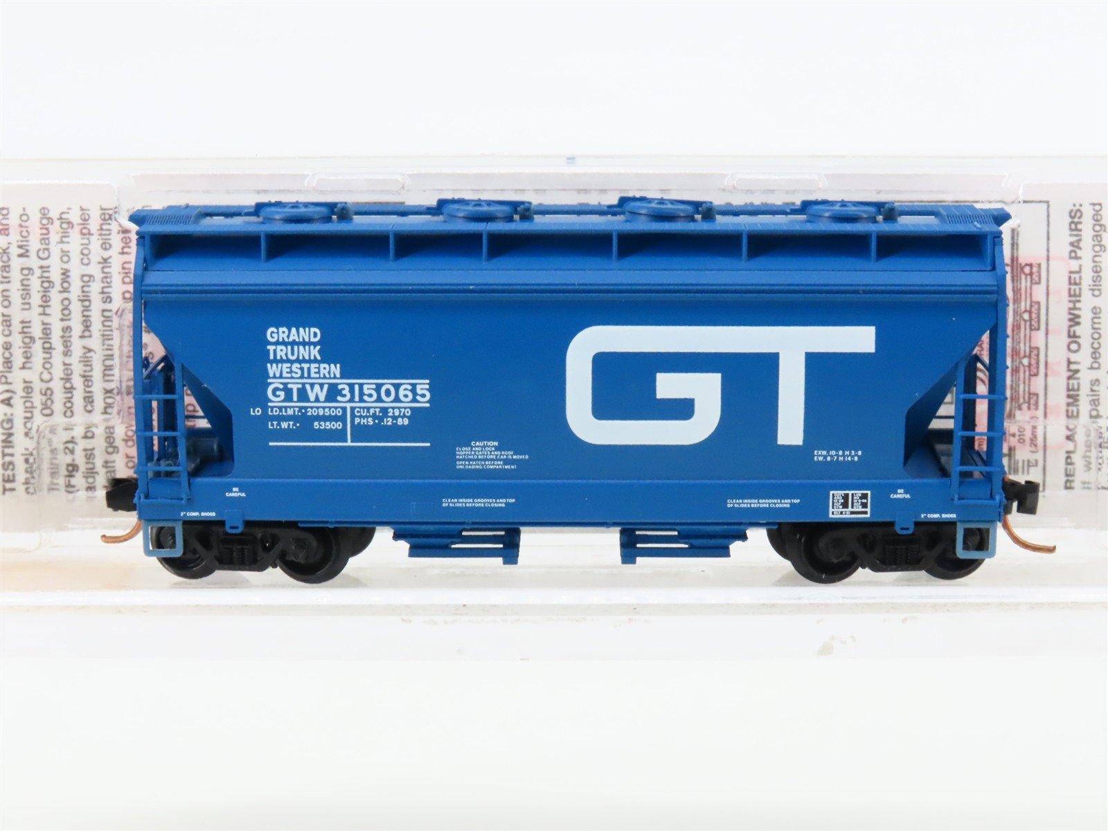 N Micro-Trains MTL 92010 GTW Grand Trunk Western 2-Bay Covered Hopper #315065