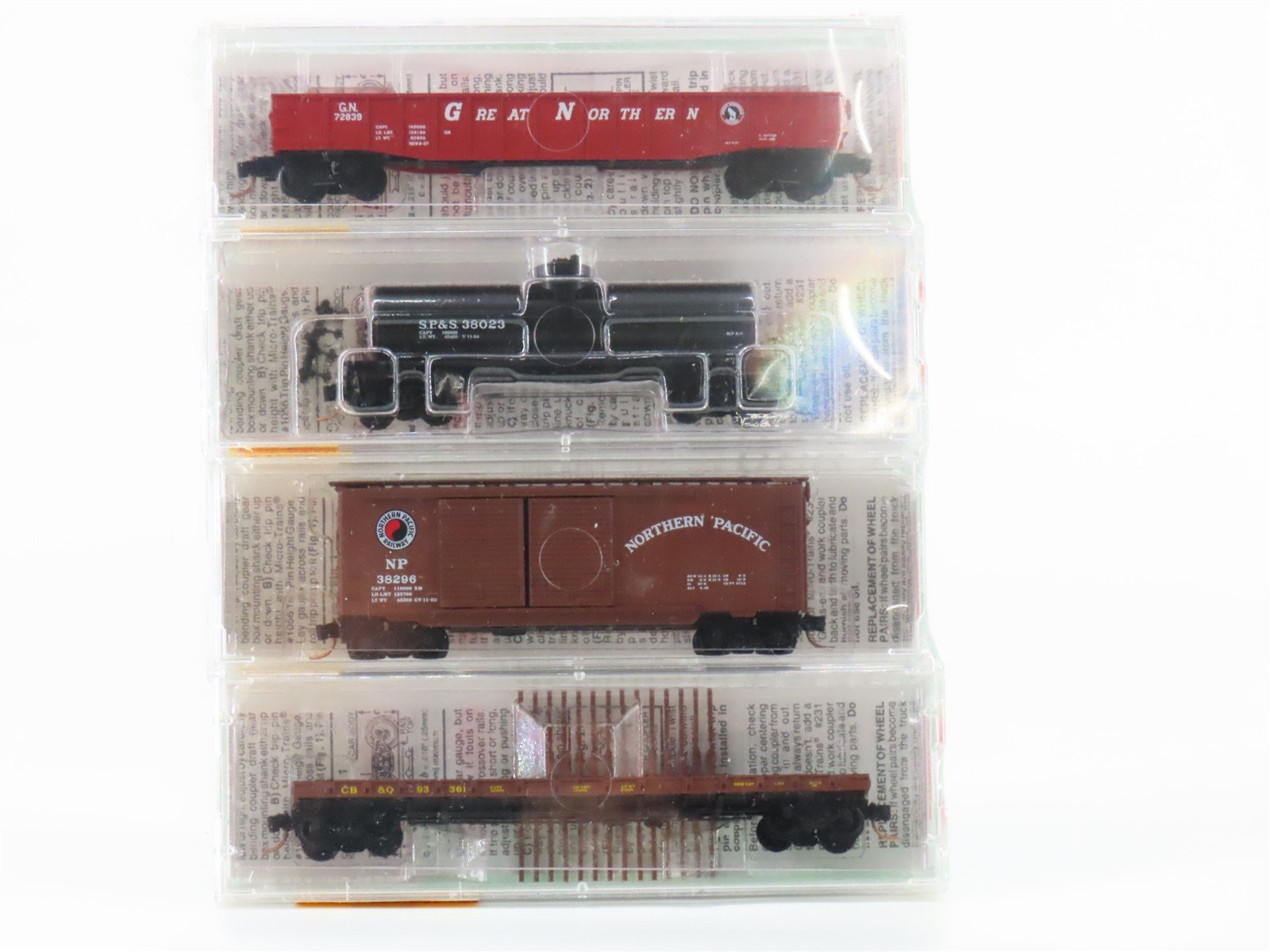 N Micro-Trains MTL 23252 NP CB&Q SP&S GN BN Merger Pack Fallen Flags #5 - SEALED