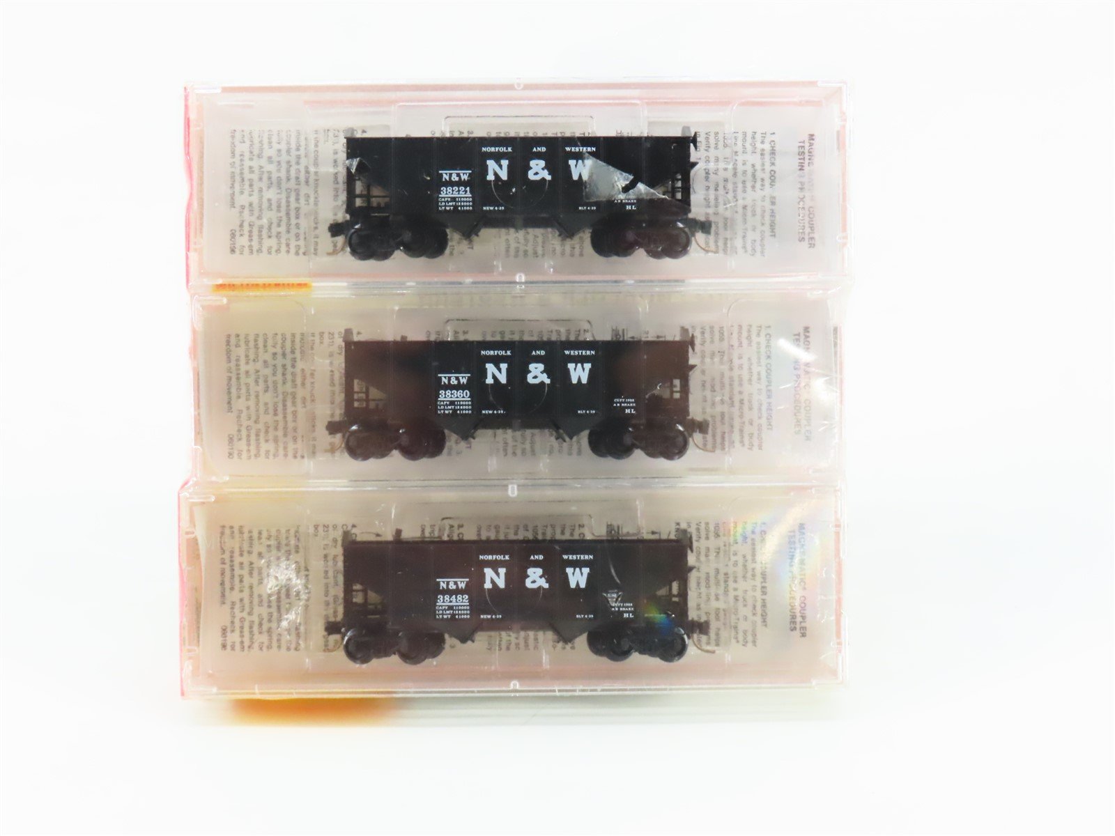 N Scale Micro-Trains MTL 91012 N&W Norfolk & Western 2-Bay Hopper 3-Pk. SEALED