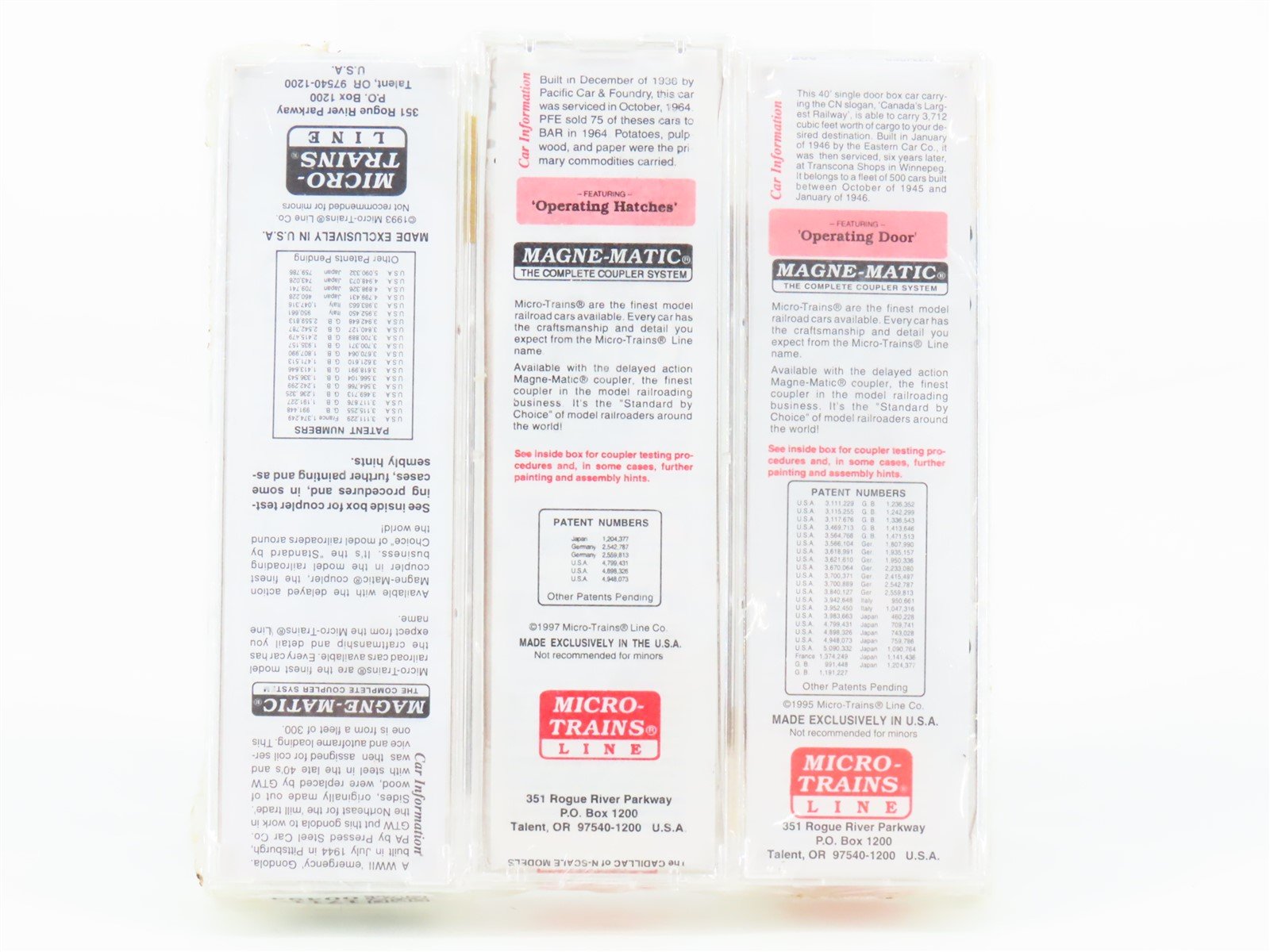 N Scale Micro-Trains MTL GTW BAR CN Box Car, Reefer & Gondola 3-Pack