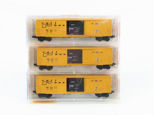 N Scale Micro-Trains MTL 25562 RBOX Railbox 50' Rib Side Box Car 3-Pk. SEALED