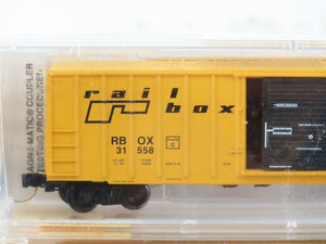 N Scale Micro-Trains MTL 25562 RBOX Railbox 50' Rib Side Box Car 3-Pk. SEALED