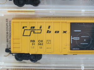 N Scale Micro-Trains MTL 25562 RBOX Railbox 50' Rib Side Box Car 3-Pk. SEALED