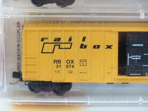 N Scale Micro-Trains MTL 25562 RBOX Railbox 50' Rib Side Box Car 3-Pk. SEALED