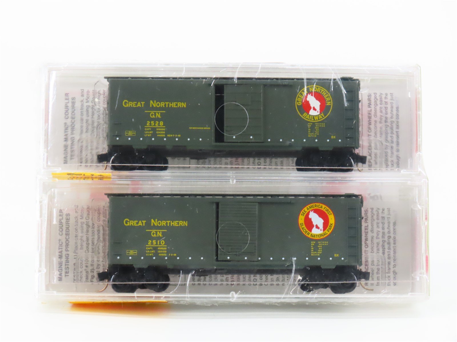 N Scale Micro-Trains MTL 20406-2 GN Great Northern 40' Box Car 2-Pack - SEALED