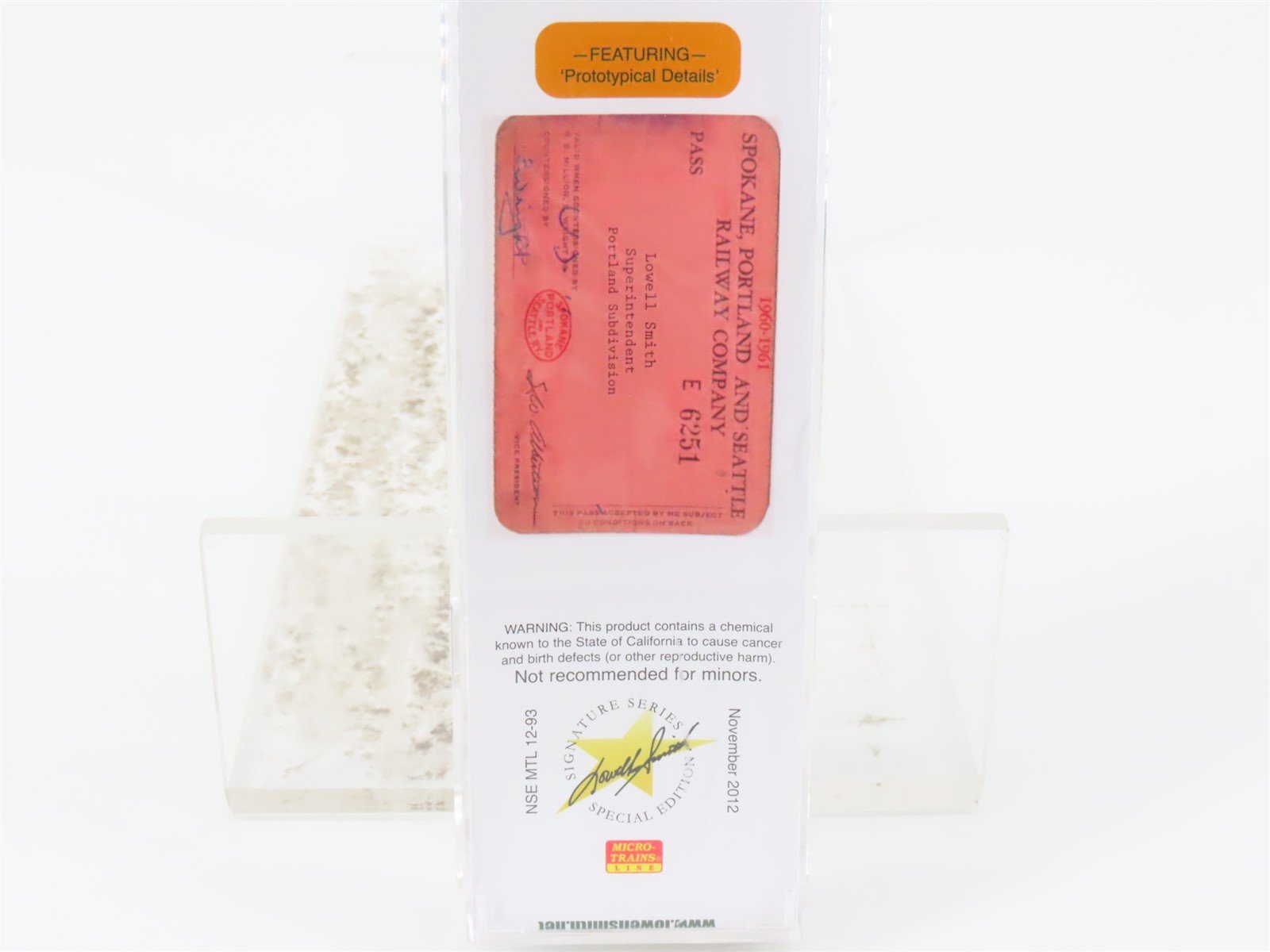 N Micro-Trains MTL Lowell Smith NSE 12-93 SP&S Business Passenger Car #99