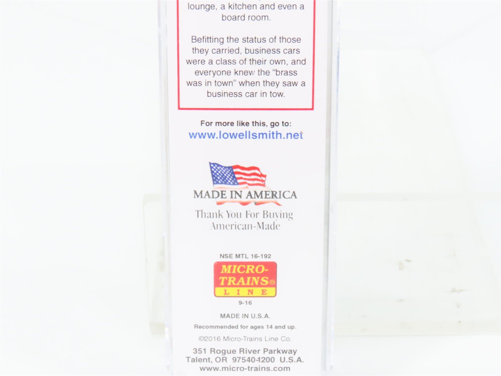 N Micro-Trains MTL Lowell Smith NSE 16-192 Executive N&W Business Passenger #102