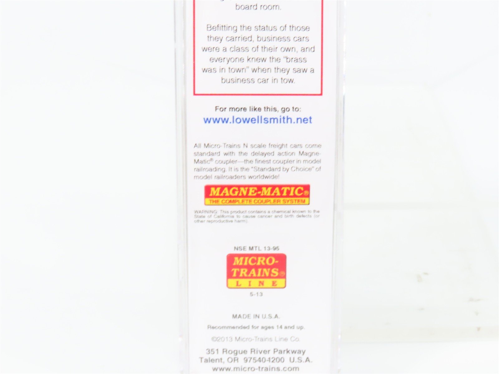 N Micro-Trains MTL Lowell Smith NSE 13-95 Executive NP Business Passenger Car