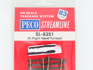 HO Scale PECO Streamline SL-8351 Code 83 Insulfrog #5 Right Hand Turnout Track