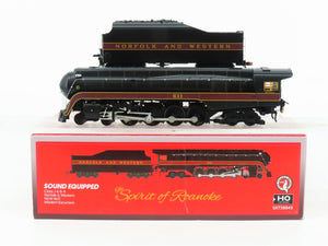 HO Fox Valley FVM SXT38845 N&W Spirit of Roanoke 4-8-4 Steam #611 w/ DCC & Sound